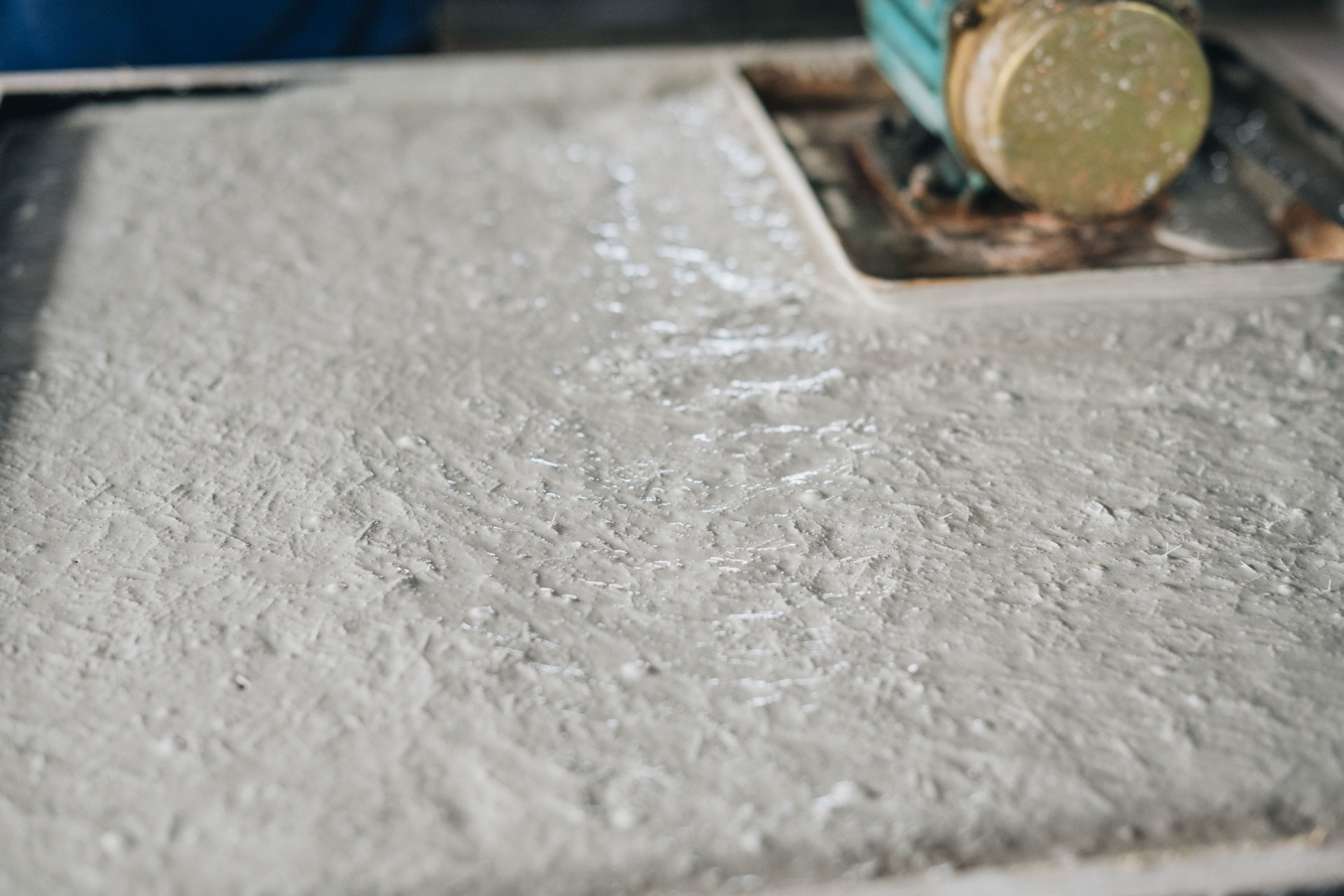 Freshly mixed concrete surface texture